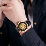 SKMEI 9229 Herren-Automatik-Skelett-Mechanische Uhr, Studentenuhr mit durchgehendem Boden – Bild 8