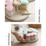 3 in 1 Weizenstroh rotierendes Gewürzglas Küchenbedarf Gewürzbox Set – Bild 4