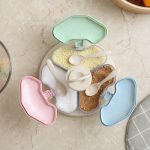 3 in 1 Weizenstroh rotierendes Gewürzglas Küchenbedarf Gewürzbox Set – Bild 6