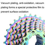 VG SPORTS Fahrrad, leicht, verschleißfest, buntes Schwungrad, 8 Speed 11-28T, 8 Speed 11-32T, 9 Speed 11-28T, 9 Speed 11-32T, 10 Speed 11-28T, 10 Speed 11-32T, 11 Speed 11-28T, 11 Speed 11-32T – Bild 3