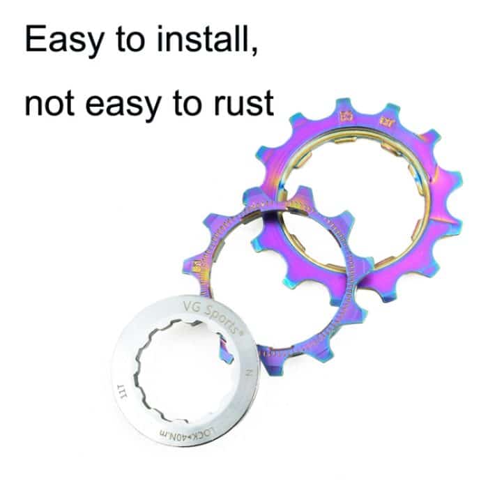 VG SPORTS Fahrrad, leicht, verschleißfest, buntes Schwungrad, 8 Speed 11-28T, 8 Speed 11-32T, 9 Speed 11-28T, 9 Speed 11-32T, 10 Speed 11-28T, 10 Speed 11-32T, 11 Speed 11-28T, 11 Speed 11-32T – Bild 4