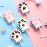 Home Cartoon Cat Paw Shape Popsicle Ice Cream Mold DIY Homemade Ice Cube Box, Cat Paw Shape(Pink), Cat Paw Shape(Blue), Cat Paw Shape(Green) – Bild 5
