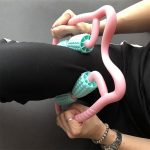 Manuelles Kunststoff-Lenkrad-Beinrollenmassagegerät, zufällige Farblieferung – Bild 3