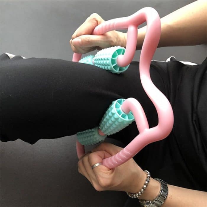 Manuelles Kunststoff-Lenkrad-Beinrollenmassagegerät, zufällige Farblieferung – Bild 3