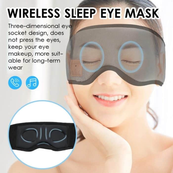 VG014 Abnehmbare Bluetooth Smart Eye Mask Travel Nap Music Schlafmaske, VG014 Black, VG014 Gray – Bild 6