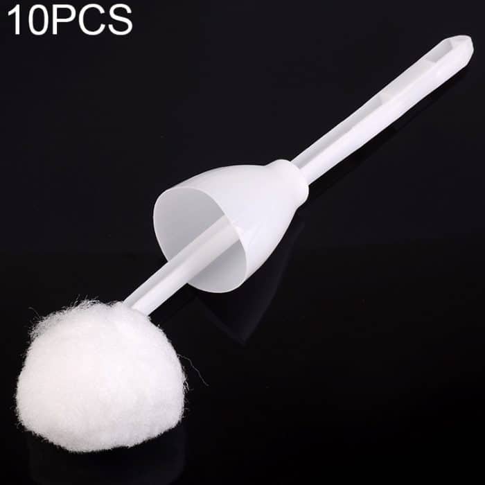 10 Stück multifunktionale WC-Reinigungsbürste aus Baumwolle, kreatives weiches Haar, WC-Bürste, Cotton Toilet Cleaning Brush – Bild 1