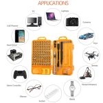 Uhr-Handy-Demontage-Wartungswerkzeug Multifunktions-Schraubendreher-Set aus Chrom-Vanadium-Stahl, 110 in 1 (Yellow), 110 in 1 (Blue), 110 in 1 (Red) – Bild 13