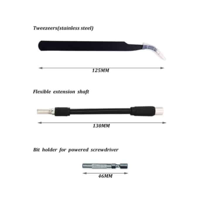 Uhr-Handy-Demontage-Wartungswerkzeug Multifunktions-Schraubendreher-Set aus Chrom-Vanadium-Stahl, 110 in 1 (Yellow), 110 in 1 (Blue), 110 in 1 (Red) – Bild 9