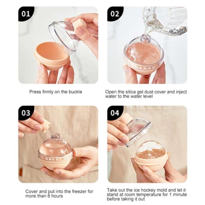 2PCS Home Whiskey Bulb Ice Ball Ice Cube Silikonform mit Trichter, With Funnel+Sky Blue, With Funnel+Lavender Purple, With Funnel+Cherry Blossom Pink, With Funnel+Banana Yellow – Bild 7