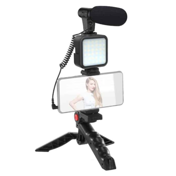 KIT-01LM 3-in-1-Videoaufnahme-LED-Licht, tragbares Stativ-Live-Mikrofon, Battery Models, USB Charging Model – Bild 1