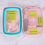 9-in-1-Klappschneidebrett aus Kunststoff, Multifunktions-Schneidebrett für den Haushalt, Küche, antibakterielles Schimmel-Schneidebrett, Schneidemesser-Set – Bild 5