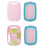 9-in-1-Klappschneidebrett aus Kunststoff, Multifunktions-Schneidebrett für den Haushalt, Küche, antibakterielles Schimmel-Schneidebrett, Schneidemesser-Set – Bild 6