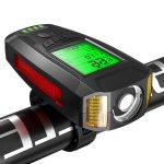 Frontlicht (mit Nebellicht) & Hupe & Tachometer Multifunktionaler Fahrrad-Mountainbike-Scheinwerfer – Bild 2