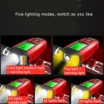 Frontlicht (mit Nebellicht) & Hupe & Tachometer Multifunktionaler Fahrrad-Mountainbike-Scheinwerfer – Bild 12