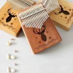 Tragbares Kalimba-Daumenklavier mit 17 Tönen, Mahogany-Classic Deer, Bamboo-Classic Deer, Mahogany-Sun God, Mahogany-Six-Pointed Star, Mahogany-Blue (Classic Deer) – Bild 3