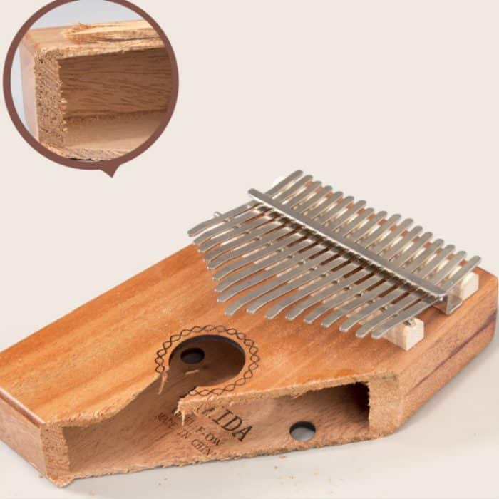 Tragbares Kalimba-Daumenklavier mit 17 Tönen, Mahogany-Classic Deer, Bamboo-Classic Deer, Mahogany-Sun God, Mahogany-Six-Pointed Star, Mahogany-Blue (Classic Deer) – Bild 5