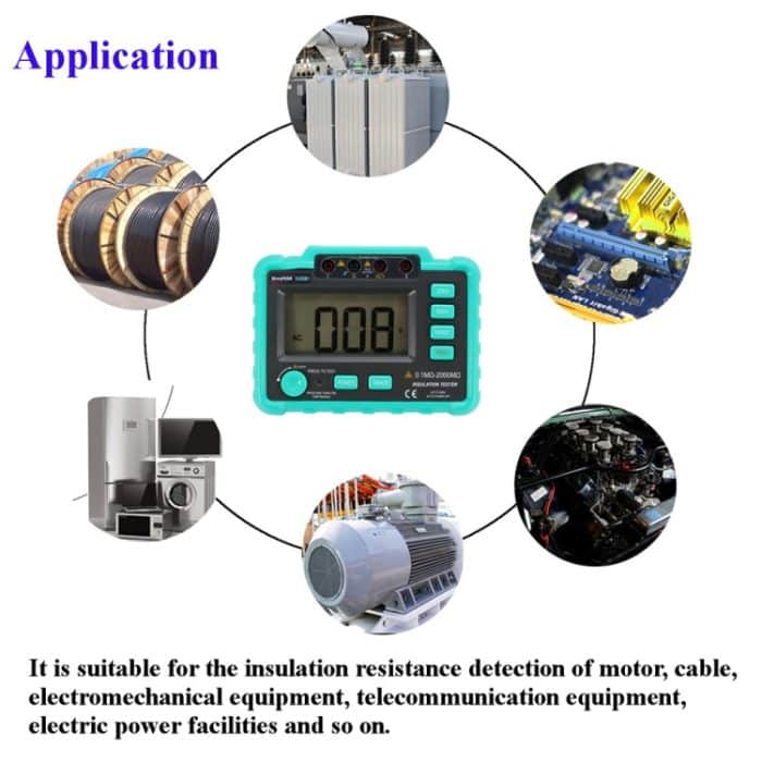 VC60B + Digitales Multimeter-Messgerät Digitaler Isolationswiderstandstester – Bild 7