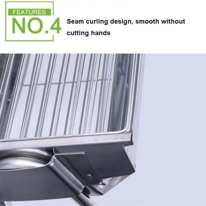 HZ-003 BBQ Grill Outdoor Tragbarer Edelstahlofen Haushaltskohlegrillständer, M, L – Bild 11