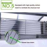 HZ-003 BBQ Grill Outdoor Tragbarer Edelstahlofen Haushaltskohlegrillständer, M, L – Bild 12