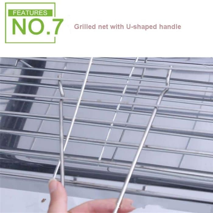 HZ-003 BBQ Grill Outdoor Tragbarer Edelstahlofen Haushaltskohlegrillständer, M, L – Bild 13