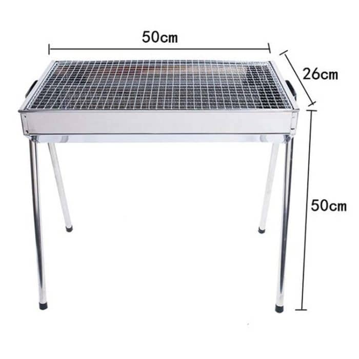 HZ-003 BBQ Grill Outdoor Tragbarer Edelstahlofen Haushaltskohlegrillständer, M, L – Bild 3