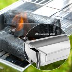 HZ-003 BBQ Grill Outdoor Tragbarer Edelstahlofen Haushaltskohlegrillständer, M, L – Bild 5