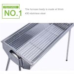 HZ-003 BBQ Grill Outdoor Tragbarer Edelstahlofen Haushaltskohlegrillständer, M, L – Bild 8
