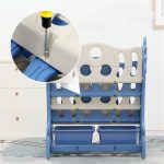 Kinder-Bücherregal, einfaches Haushalts-Bodenregal, Baby-Bücherregal, Aufbewahrung, Kindergarten, mehrschichtiges Cartoon-Bildbuchregal, Five-story Bookshelf, 4 Layers + Storage Box – Bild 4