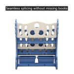 Kinder-Bücherregal, einfaches Haushalts-Bodenregal, Baby-Bücherregal, Aufbewahrung, Kindergarten, mehrschichtiges Cartoon-Bildbuchregal, Five-story Bookshelf, 4 Layers + Storage Box – Bild 6
