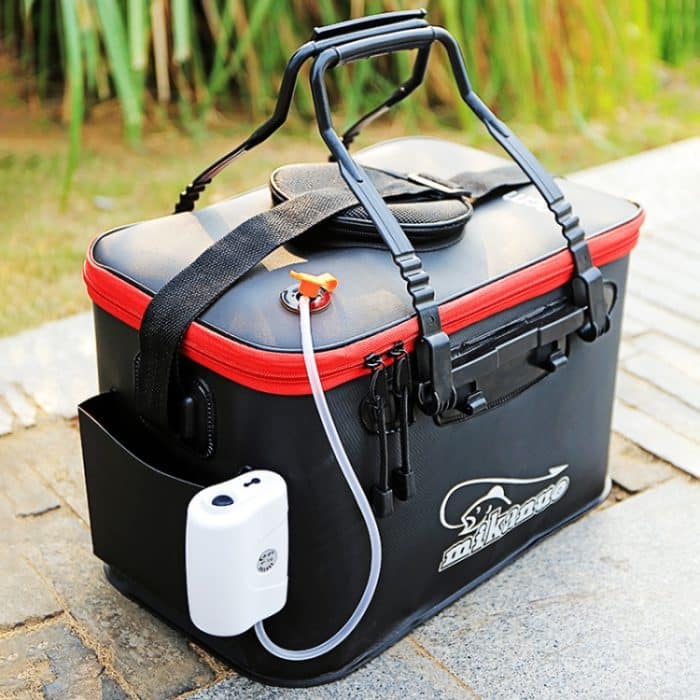 Verdickter, multifunktionaler, zusammenklappbarer Live-Fish-Box-Angeleimer, 40 cm (with Handle and Side Pocket), 45 cm (with Handle and Side Pocket), 50 cm (with Handle and Side Pocket) – Bild 6