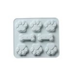 5 PCS Cartoon Katze Klaue Knochen Form Kuchen Schokolade Silikon Form Mikrowelle Backen Eis Tablett Form Pudding Gelee Form, Cat Claw Bone Shape(Blue), Cat Claw Bone Shape(Pink) – Bild 2