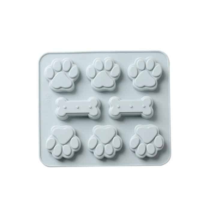 5 PCS Cartoon Katze Klaue Knochen Form Kuchen Schokolade Silikon Form Mikrowelle Backen Eis Tablett Form Pudding Gelee Form, Cat Claw Bone Shape(Blue), Cat Claw Bone Shape(Pink) – Bild 2