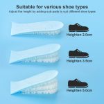 10 Paar JF101 Unsichtbares, transparentes Silikon-Erhöhungspolster, Fersenerhöhungs-Einlegesohle, Stoßdämpfung, Halbpolster, One Layer, Two Layer, Three Layer – Bild 11