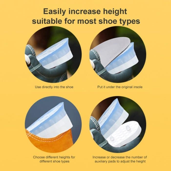10 Paar JF101 Unsichtbares, transparentes Silikon-Erhöhungspolster, Fersenerhöhungs-Einlegesohle, Stoßdämpfung, Halbpolster, One Layer, Two Layer, Three Layer – Bild 13