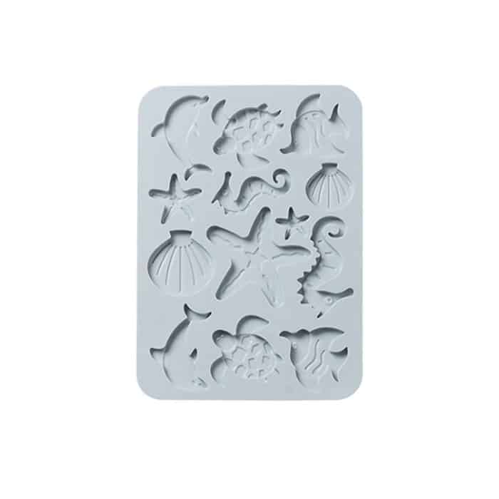 4 Stück Meereslebewesen, dreidimensionale Silikon-Eisform, hochtemperaturbeständig, multifunktionale Backform für Kuchen, Schokolade, Marine Life Three-dimensional(Blue), Marine Life Three-dimensional(Pink) – Bild 2