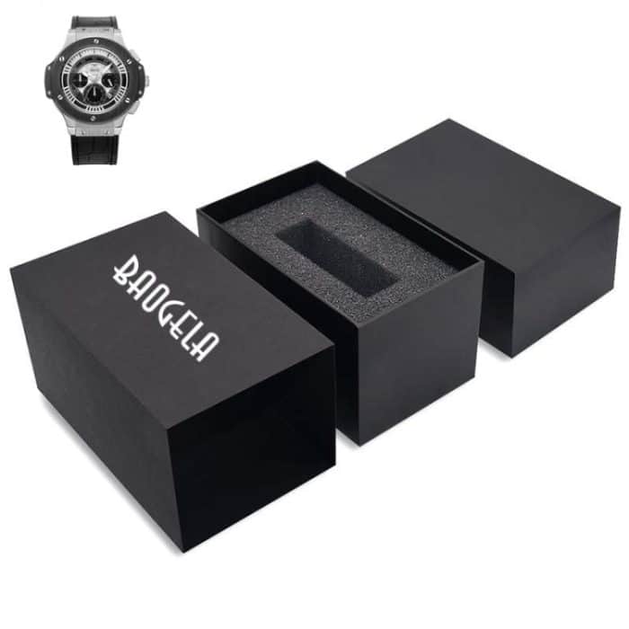 5 PCS BAOGELA Paper + Sponge Square Watch Verpackungsbox Black Watch Geschenkbox, Größe: 12,1 x 7,6 x 6,8 cm – Bild 1