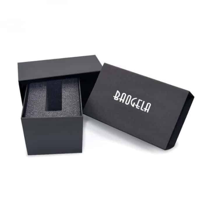 5 PCS BAOGELA Paper + Sponge Square Watch Verpackungsbox Black Watch Geschenkbox, Größe: 12,1 x 7,6 x 6,8 cm – Bild 3