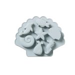 6 Stück 3D kreative Ozean-Organismus-förmige Silikon-Kuchenform zum Backen von Schokolade und Eiswürfeln, Ocean Organism Shape(Blue), Ocean Organism Shape(Pink) – Bild 2