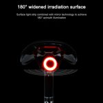 MEROCA MX2 Smart Sensor Bremse Rücklicht Mountainbike Licht USB Aufladen Rennrad Nacht Reiten Rücklicht, Seat Cushion Installation Black, Seat Cushion Installation Coloful, Seat Cushion Installation Gold Pink, Seat Tube Installation Black – Bild 4