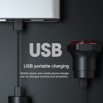 MEROCA MX2 Smart Sensor Bremse Rücklicht Mountainbike Licht USB Aufladen Rennrad Nacht Reiten Rücklicht, Seat Cushion Installation Black, Seat Cushion Installation Coloful, Seat Cushion Installation Gold Pink, Seat Tube Installation Black – Bild 7