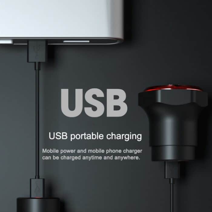 MEROCA MX2 Smart Sensor Bremse Rücklicht Mountainbike Licht USB Aufladen Rennrad Nacht Reiten Rücklicht, Seat Cushion Installation Black, Seat Cushion Installation Coloful, Seat Cushion Installation Gold Pink, Seat Tube Installation Black – Bild 7