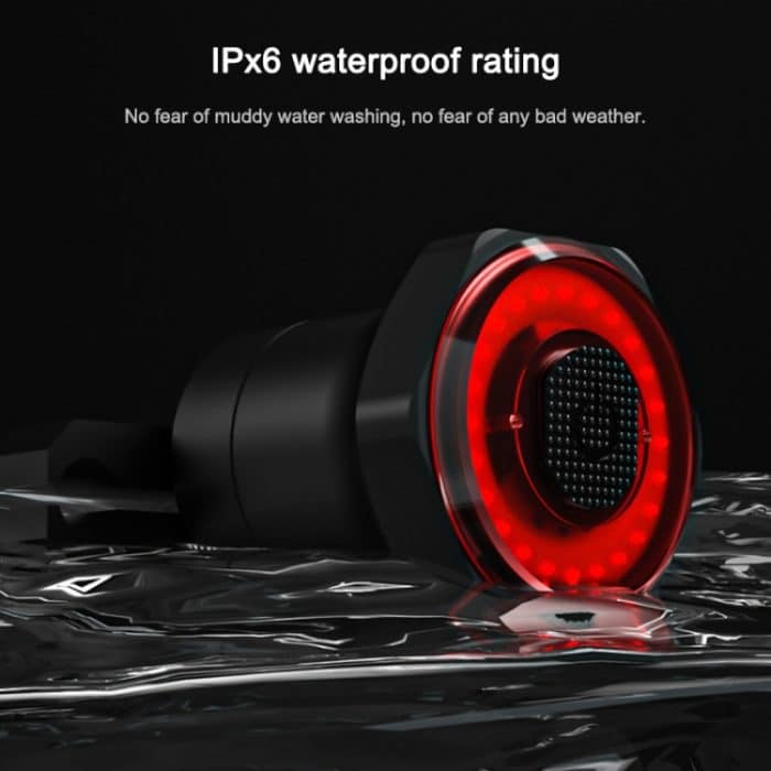 MEROCA MX2 Smart Sensor Bremse Rücklicht Mountainbike Licht USB Aufladen Rennrad Nacht Reiten Rücklicht, Seat Cushion Installation Black, Seat Cushion Installation Coloful, Seat Cushion Installation Gold Pink, Seat Tube Installation Black – Bild 9