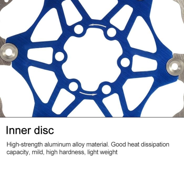 SNAIL FD-01 Mountainbike Floating Disc Fahrradbremsbelag Sechs Nagelbremsscheibe, 160mm Black, 180mm Black, 203mm Black, 160mm Red, 180mm Red, 203mm Red, 160mm Blue, 180mm Blue – Bild 4