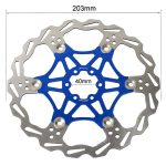 SNAIL FD-01 Mountainbike Floating Disc Fahrradbremsbelag Sechs Nagelbremsscheibe, 203mm Blue – Bild 2