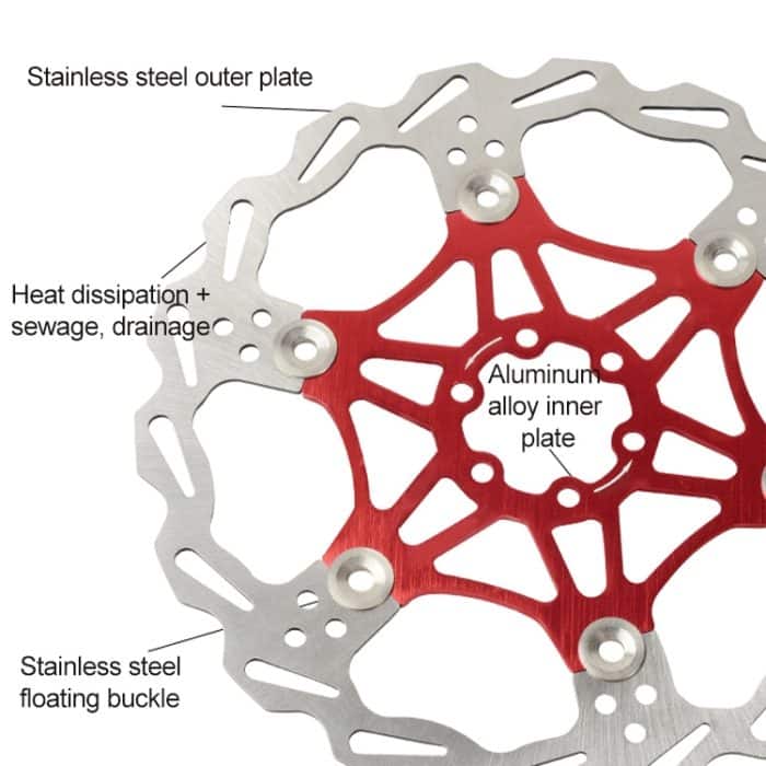 SNAIL FD-01 Mountainbike Floating Disc Fahrradbremsbelag Sechs Nagelbremsscheibe, 203mm Blue – Bild 3