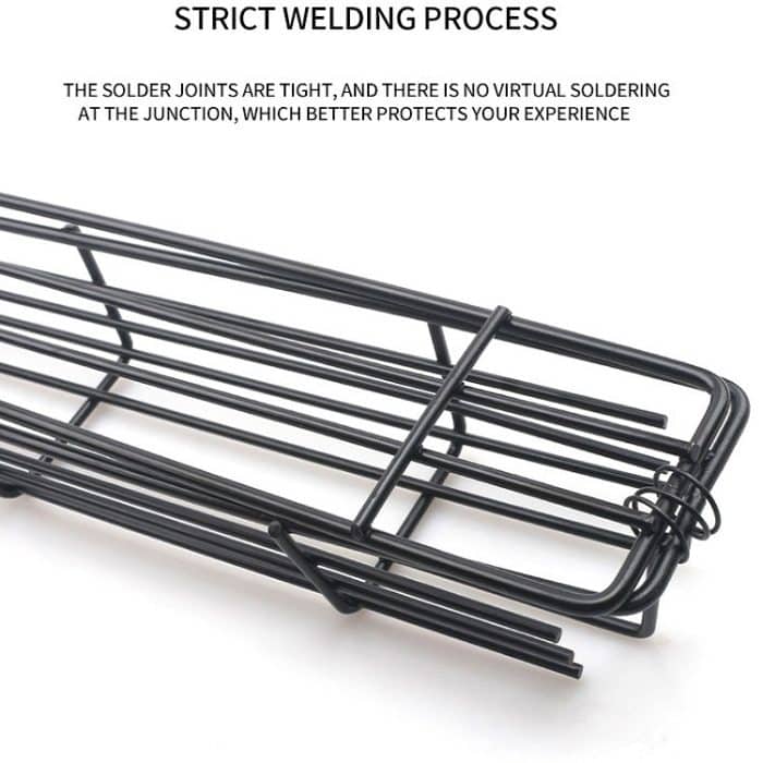 2 PCS Hot Dog Grill Käfig Wurst Grill Clip Grill Clip Mesh Holzgriff Barbecue Mesh Rack, Wood color, Red – Bild 4