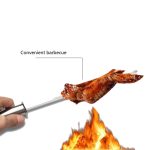 5 PCS Grillstift mit Griff Grill Edelstahl Grill Spieß Grillstift mit hitzebeständigem Griff – Bild 4