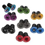 8 Stück MEROCA Mountainbike Expansion Lock Bar Plug Rennrad Fahrrad Bar Plug Endabdeckung, Black, Red, Blue, Green, Purple, Gold, Titanium, Electroplating Colorful – Bild 5