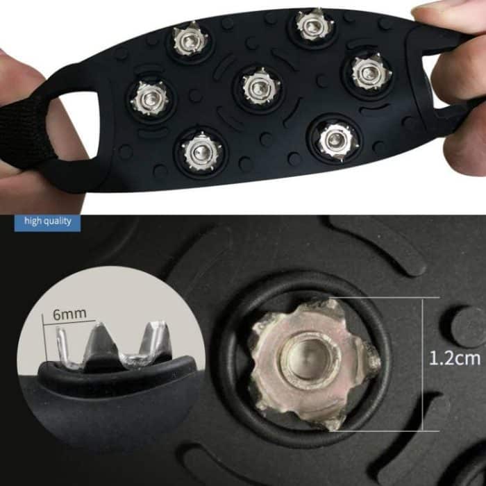 DM-1601 3 Paar Outdoor-Bergsteigen, Schnee, Eis, Oberfläche, 7-Zahn-Steigeisen, Zinklegierungsspikes, rutschfeste Silikon-Schuhüberzüge, DM-1601Shoe Cover – Bild 3