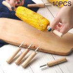 10 PCS Maisgabel Maisbraten Nadel Moxa Extender Maisstecker Grillwerkzeug Grillgabel